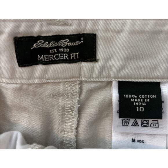 Eddie Bauer Mercer Fit Stone Beige Cotton Bermuda Shorts Size 10 - Picture 2 of 6